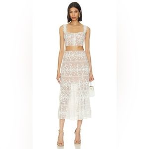 Bronx and Banco ‘Megan Two Piece Lace Set’ White Size US Small / US 4 / AUS 8